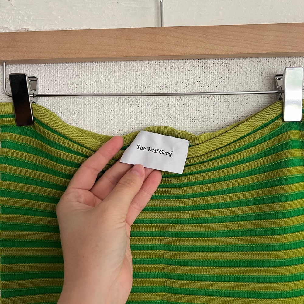 The Wolf Gang Viral ‘Sunmor’ Lime Knit Maxi Dress - Picture 8 of 15